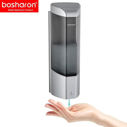 Automatic Soap Dispenser Wall Mount 700ml,Touchless Electric Sensor Liquid Gel Hand Sanitizer Dispenser Battery Operated for Office Home Kitchen Bathroom Hotel Restaurant Commercial (B-162-Sliver)