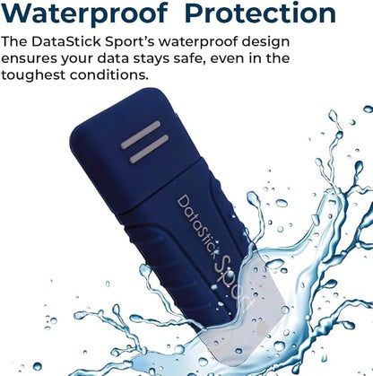 Water Resistant 64GB DataStick Sport by Centon, 5 Pack, USB 3.2 Gen1 Flash Drive Memory Stick for Storage and Backup