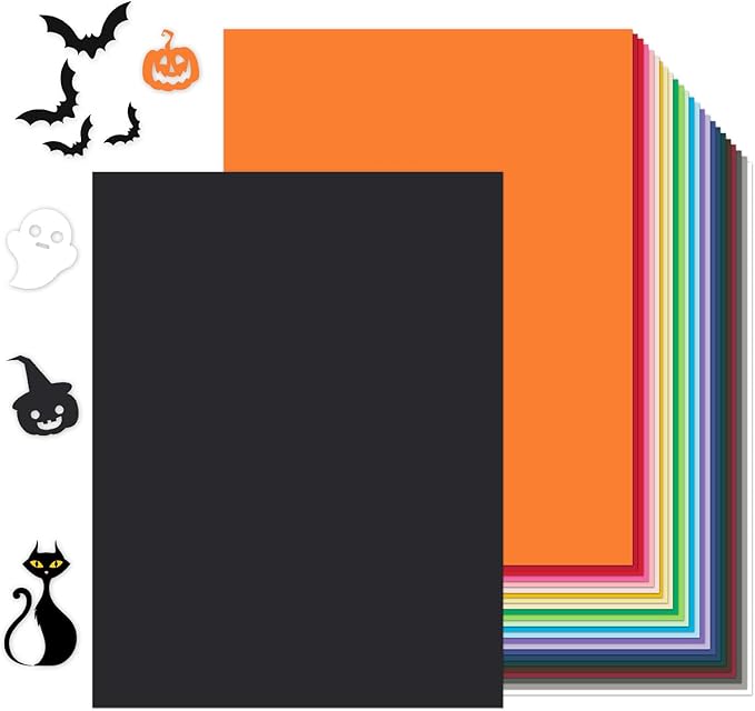 Colored Cardstock 8.5 x 11 Assorted, 100 Sheets Goefun 25 Colors Colored Copy card stock, 80lb Construction Paper Color Paper for Crafts & Scrapbooking