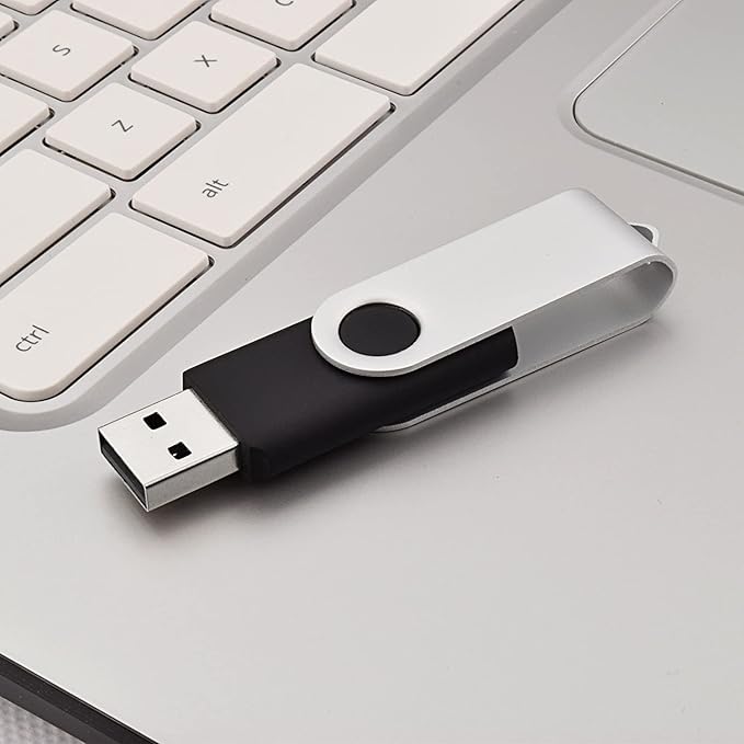 JUANWE 8GB USB Flash Drive 50 Packs, Bulk USB Sticks 2.0 Mutipack Thumb Drive 360° Swivel USB Stick, FAT32 Jump Drives Pen Drive Zip Drives for Data Storage/Files Backup/Document Transfer - Black