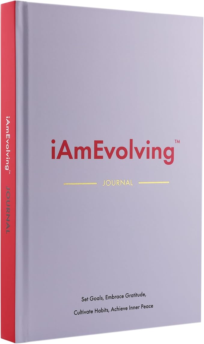 iAmEvolving Journal – Guided Gratitude & Goal Planner with Habit Tracker, Mindfulness Prompts & Daily Reflection | Undated 6-Month Self-Care & Wellness Notebook for Personal Growth (Lavender)