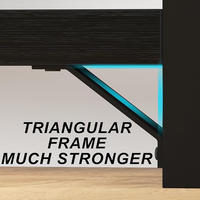 IBF Horizontal Cube Book shelf, Industrial Modern Open Bookshelf, Low Wide Home 5 Cube Storage Organizer Long Shelf for Bedroom, Short Wood and Metal Cubby Book Shelf for Living Room, Black Oak, 47 In