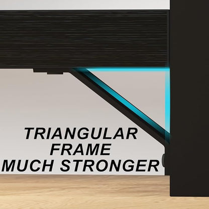 IBF Horizontal Cube Book shelf, Industrial Modern Open Bookshelf, Low Wide Home 5 Cube Storage Organizer Long Shelf for Bedroom, Short Wood and Metal Cubby Book Shelf for Living Room, Black Oak, 47 In