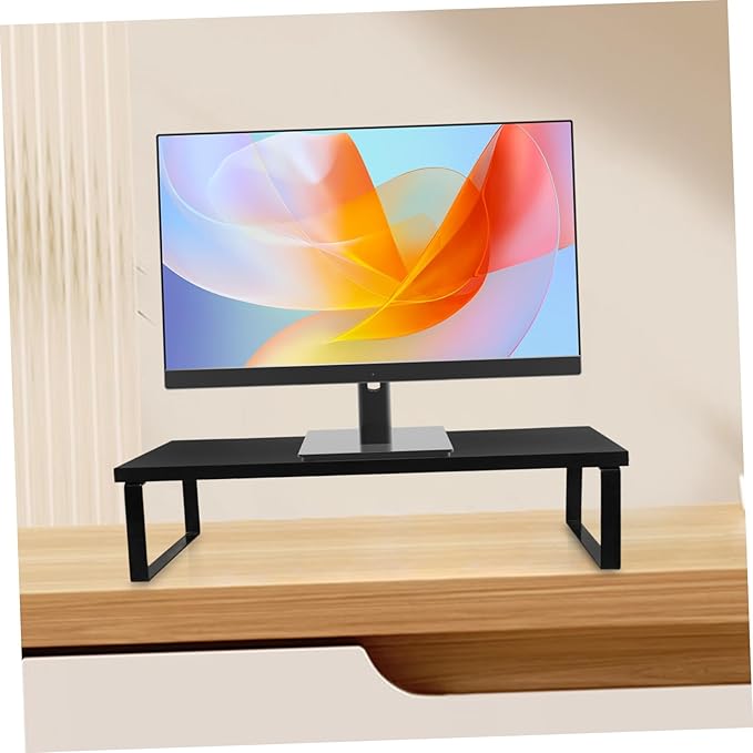Computer Monitor Stand Riser Laptop Riser for Desk with Strong Load Capacity and Smooth Edges to Posture and Work Efficiency Black