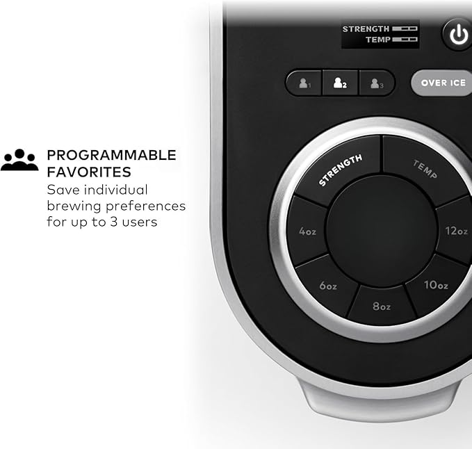KeurigK Plus Single Serve Coffee Maker, MultiStream Technology, Customizable Strength and Temperature Settings, Programmable, 78oz Removable Reservoir, Stainless Steel