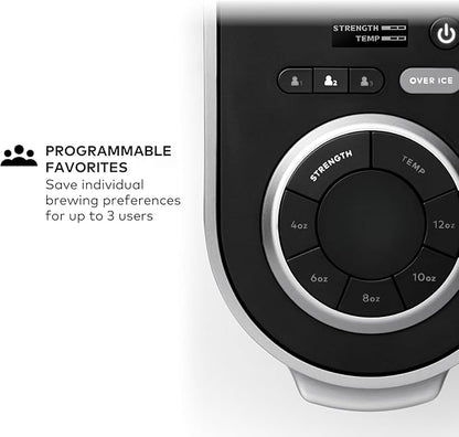 KeurigK Plus Single Serve Coffee Maker, MultiStream Technology, Customizable Strength and Temperature Settings, Programmable, 78oz Removable Reservoir, Stainless Steel