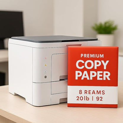 Multipurpose Copy Paper 8.5 x 11, 20 lb, 92 Brightness – 8 Ream Case (4,000 Sheets) | Premium Printer & Copier Paper for Office, School, Home | Jam-Free, Acid-Free, White Paper