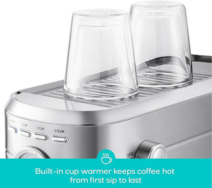 CASABREWS CM5418 Espresso Machine 20 Bar, Compact Espresso Maker with Steam Milk Frother, Stainless Steel Coffee Machine with 34oz Removable Water Tank for Cappuccino, Gift for Women or Men, Silver