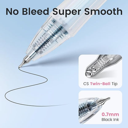 9 Pcs Flower Gel Pens, Black Ink 0.7mm Fine Point, Aesthetic Cute Flower Design, Quick Dry & Smooth Writing Retractable Pens for Journaling, School, Office Supplies, Gifts for Women