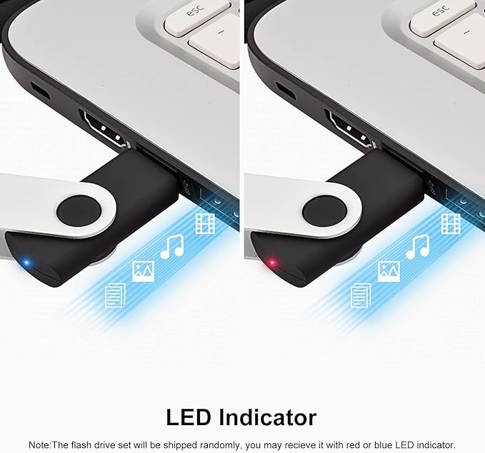 KOOTION 5 X 64 GB USB 3.0 Flash Drive 64GB Thumb Drives 3.0 Swivel Memory Stick USB 3.0 Drive Backup Jump Drive for Storage USB Stick Keychain Design (Multicolor 5 Pack)