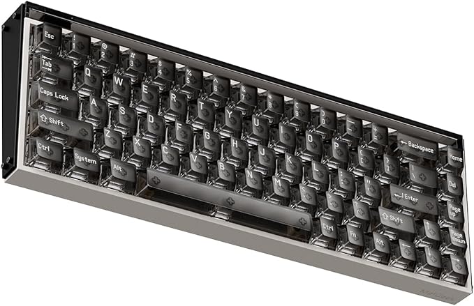 MelGeek MADE68 Pro+ Wired Keyboard, Hall Effect Magnetic Switch Gaming Keyboard, 65% Compact Rapid Trigger, Hot-Swappable, RGB Snap Tap & Adjustable Actuation, Online HIVE Custom (Phantom Gray)