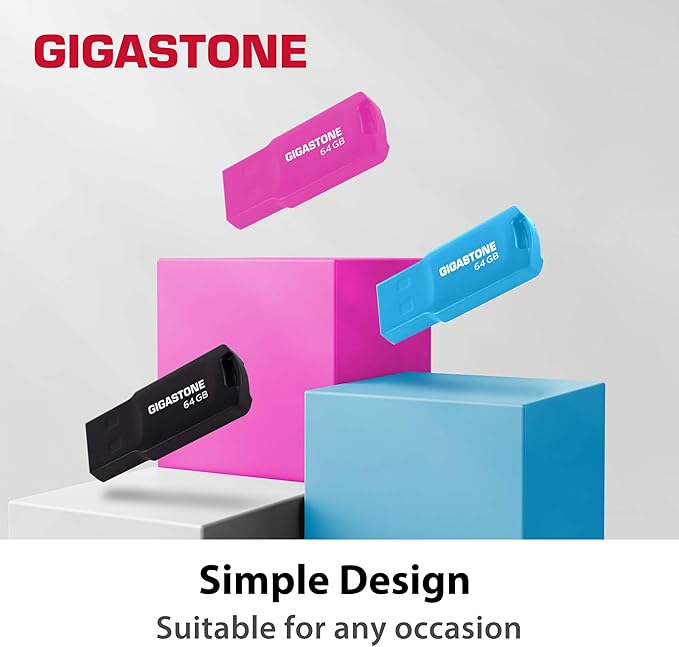 GIGASTONE V70 16GB 10-Pack USB 2.0 Flash Drive Thumb Drive Memory Stick Pen Drive Capless Design Pen Drive