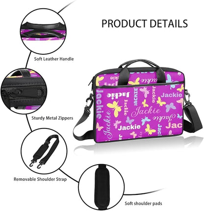 Custom-Laptop-Bag 15 Inch with Name Photo Personalized-Computer-Shoulder-Case Briefcases for Women Men Business
