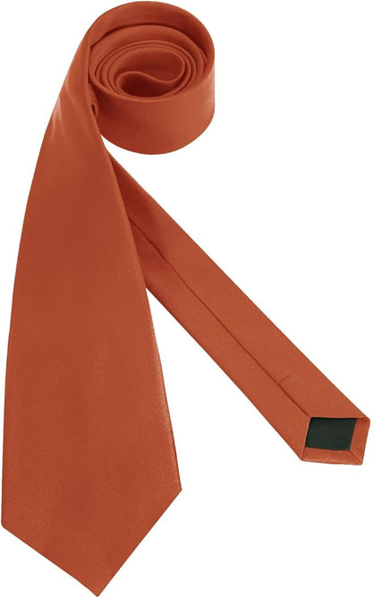 Men's Ties Solid Pure Color 3.15" (8CM) Necktie Plain Formal Business Wedding Black Ties For Men