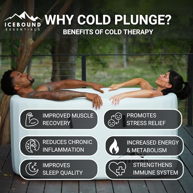 Cold Plunge Tub with 1HP Water Chiller - 135 Gallon Inflatable Ice Bath - WiFi - Dual Filtration - Ozone/UV