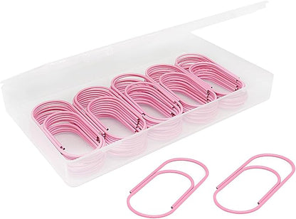 Pink Jumbo Paper Clips, Large, Non-Skid and Smooth, 50 Clips/Box