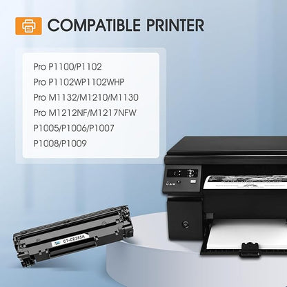 Cool Toner Compatible CE285A 85A Toner Replacement for HP 85A CE285A P1102w Toner Cartridge for HP LaserJet Pro P1102w M1212nf MFP P1109w M1217nfw P1102 P1100 M1132 M1210 1102w Printer (Black, 4-Pack)