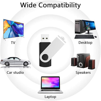 KEXIN 20 Pack 32 GB Flash Drive 3.0 Thumb Drive 32G Transfer Speed Up to 80MB/s Swivel USB 3.0 Flash Drive 20 Pack 3.0 Jump Drive Black