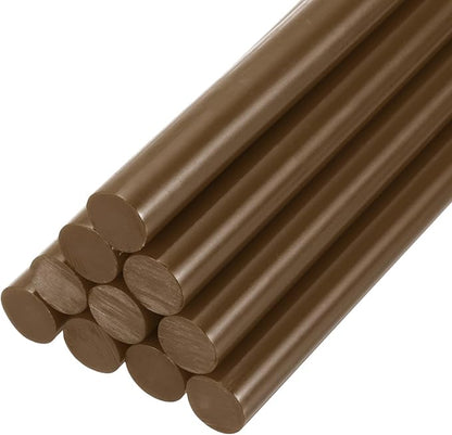 PATIKIL Hot Glue Sticks for Glue Gun, 10 Pcs Colored Hot Melt Adhesive Glue Sticks Bulk for DIY Projects Craft Art Decoration Home Repairs, Coffee (7.9" x 0.43")