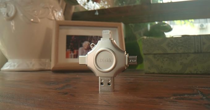 iDiskk App-le MFI Certified 512GB,Flash Drive for iPhone Photo Stick,for iPhone 17/16/15,Flash Drive for Photos and Videos,iPhone USB Storage,Photo Stick, for iPad Android Samsung (4 in 1)