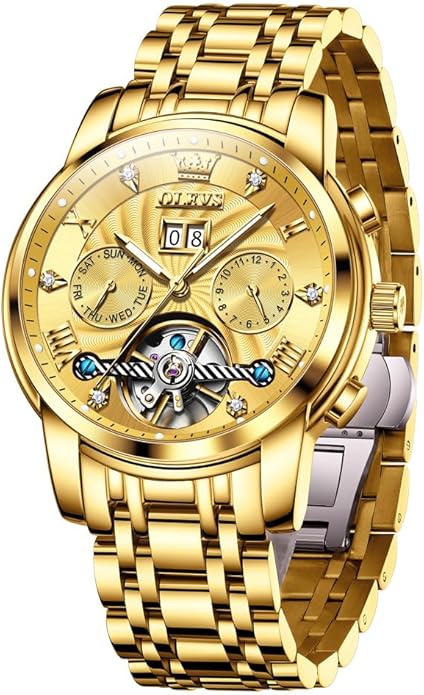 OLEVS Mens Watches Vintage Leather Band Dress Classic Easy Reader Arabic Numerals Analog Quartz Waterproof Date and Day Blue/Black/White Large Face Men's Wrist Watches