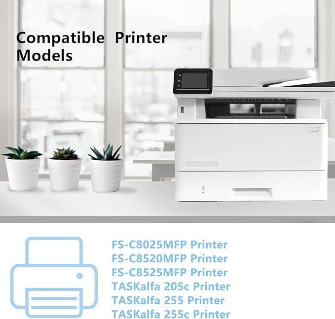 TK-897 TK897 High Capacity Toner Cartridge Compatible for TK897K TK897C TK897M TK897Y for FS-C8520MFP C8020MFP C8025MFP C8030MFP C8525MFP TASKalfa 205c 255c 206ci 256ci Printer (4-Pack)