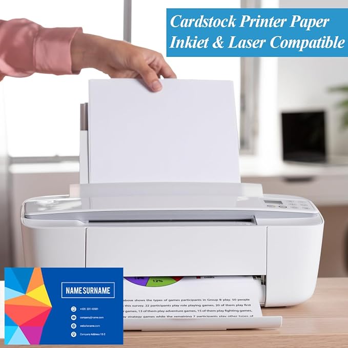 (2-Pack) 11" x 17" White Legal Size Card Stock Paper - 100 Sheets Premium Smooth 80lb Cover Cardstock, Perfect for Documents, Programs, Menus Printing