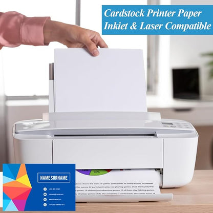 (2-Pack) 11" x 17" White Legal Size Card Stock Paper - 100 Sheets Premium Smooth 80lb Cover Cardstock, Perfect for Documents, Programs, Menus Printing
