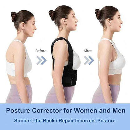 Posture Corrector for Women and Men, Upgraded Adjustable Back Brace for Upper and Lower Back Pain Relief, Shoulder Straightener for Scoliosis, Hunchback, Hump, Thoracic, Spine Corrector,M (34"-41")