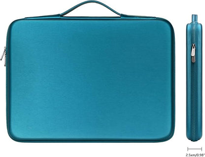 DOMISO 13.3 inch Laptop Sleeve with Handle Shockproof Computer Bag Waterproof EVA Protective Carrying Case for 13-13.3 inch Notebooks/13 MacBook Air/MacBook Pro Retina/Dell XPS 13/HP, Teal