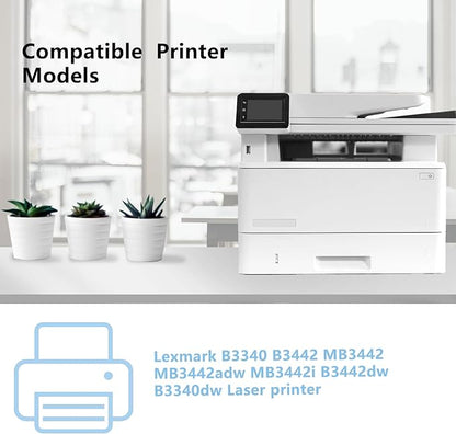 High Yield B341H00 Black Toner Cartridge Compatible with Lexmark B341H00 Toner Cartridge for B341H00 B3340 B3442 MB3442 Laser Printer (3,000 Pages)