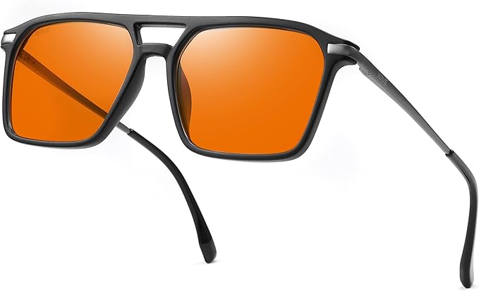 WAVE Blue Light Blocking Glasses,Gaming Glasses with Metal Frames,Computer Glasses for Eye Strain,Anti Glare