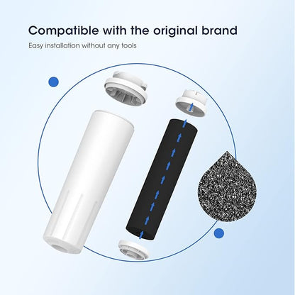 GLACIER FRESH UKF8001 Compatible with Whirlpool Refrigerator Water Filter 4, EDR4RXD1, EveryDrop Filter 4, 4396395, Maytag UKF8001, UKF8001AXX, WHR4RXD1, KAD4RXD1, 46-9006, Puriclean II, Pack of 4