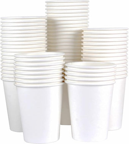 Yes!Fresh Disposable Paper Hot Coffee Cups for Office,Parties,Home,Travel,without Lids (White 8 oz 50 count)