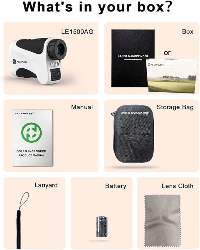 Golf Rangefinder 650/1200/1700 Yards Range Finder Golfing 6X Magnification 0.5 Yard Accuracy Flag Pin Lock Vibration Fast Focus High Clarity Display Easy to Use