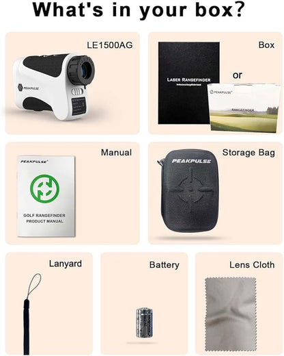 Golf Rangefinder 650/1200/1700 Yards Range Finder Golfing 6X Magnification 0.5 Yard Accuracy Flag Pin Lock Vibration Fast Focus High Clarity Display Easy to Use