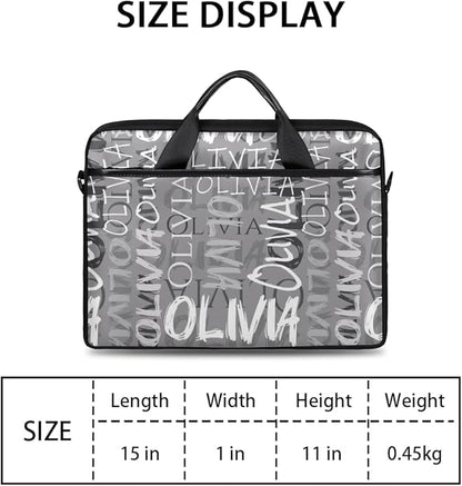 Custom-Laptop-Bag 15 Inch with Name Photo Personalized-Computer-Shoulder-Case Briefcases for Women Men Business