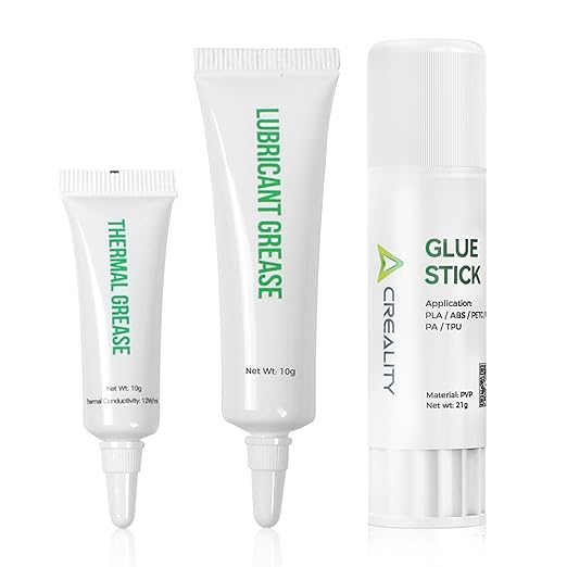 Creality 3D Printer Accessories Pack, 3D Printer Glue Stick&Thermal Grease&Lubricant Grease, Improve Printing Quality, Extend Service Life of Accessories