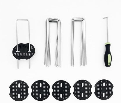 6-Inch Landscape Staples, 50-Pack, Hot-Dip Galvanized Heavy-Duty Steel, U-Shaped Garden, Yard, Tent Stakes for Landscape Fabric, Weed Barrier, Plant Covers, Lawn, Turf Grass, Christmas