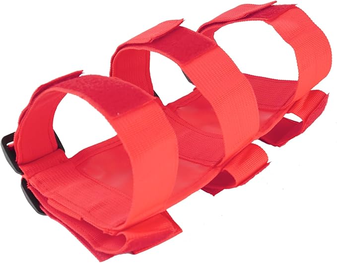 Universal Fire Extinguisher Straps Adjustable Roll Bar Mount 3 lb Fire Extinguisher Holder for Boat Wrangler Car Truck UTV Vehicles Roll Cage Interior Accessories Home Office,Red Strap Only