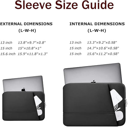 TEDNETGO Laptop Sleeve, 14 inch Laptop Case for Apple MacBook Pro 2024, Upgrade 13 Inch Waterproof Protective Computer Case Cover Bag Compatible for 13.3 14 inch MacBook Pro 2024, MacBook Air, Black