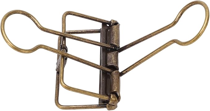 Clips 32mm Metal, 50 Pieces Strong Clamping Force, Hollow Design, Bronze - Assorted Sizes, Medium Shaped Paper Clips, Cute Office and School Supplies (Antique Bronze)