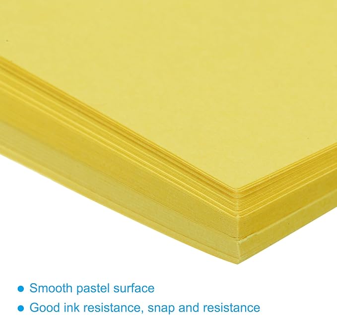 MECCANIXITY 75 Sheets A4 Colored Print Copy Paper 8.3" x 11.7" Origami Paper Printer Paper 80gsm for Printing, Document Copying, Art Craft,Bright Yellow