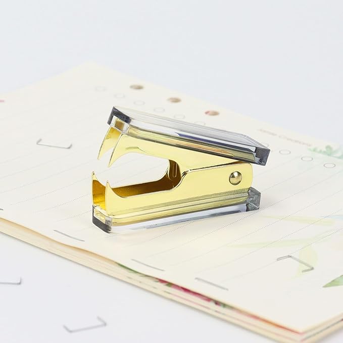MultiBey Gradient Acrylic Sticky Note Holder & Staple Remover Set, Black to Clear Memo Pad Holder Dispenser with Staple Puller Office School Supplies