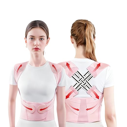 ZEYOHUAN Posture Corrector Brace for Women – Adjustable Back & Shoulder Support for Neck, Lumbar & Spine Relief, Size L