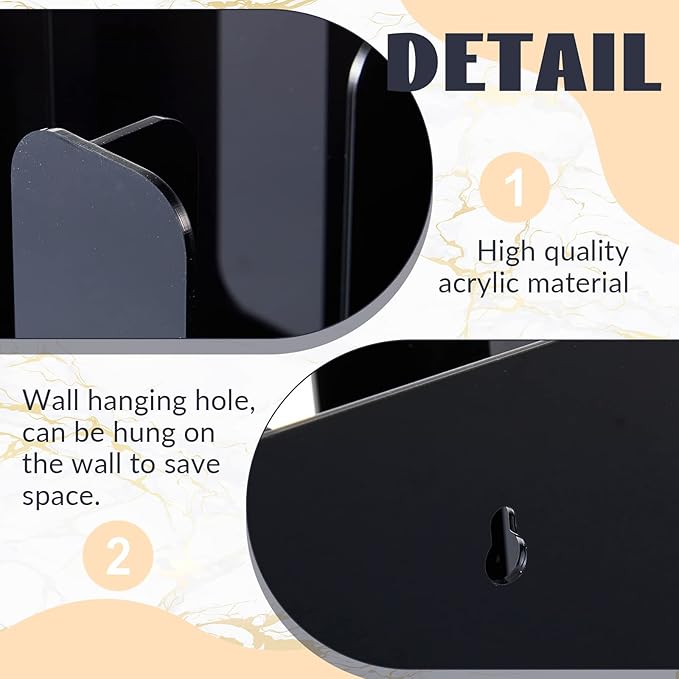 Mumufy 2 Pack 3 Compartments Acrylic Cup Storage Organizer, Disposable Paper Cup Dispenser, Coffee Lid Sleeve Holder for Countertop Restaurant Breakroom Coffee Station Bar Shop Party Supplies