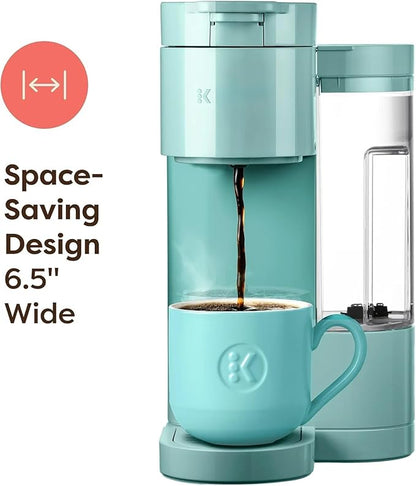 KeurigK K-Express Essentials Single-Serve KCup Pod Coffee Maker 3 Cup Sizes Fast Fresh Brew 30oz Removable Water Reservoir Travel Mug Friendly Maintenance Alert Space-Saving (Seafoam Green)