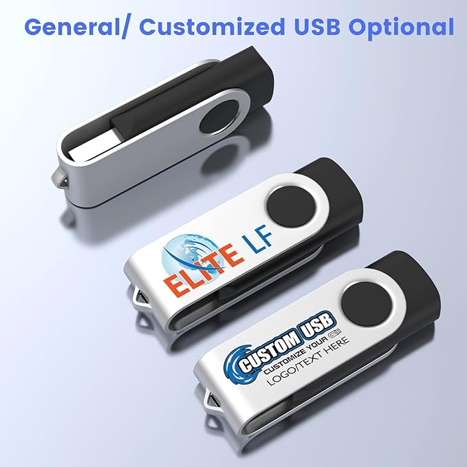 ABLAZE 8GB Flash Drive 10 Pack, USB 2.0 Memory Stick with Lanyards Swivel Thumb Drives Bulk 8GB Pendrive U Disk for Data Storage (Mixcolors)