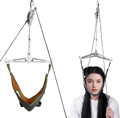 Portable Neck/Cervical Stretcher for Cervical Traction - Adjustable Device Relieves Neck Pain, Improves Posture & Spinal Decompression at Home