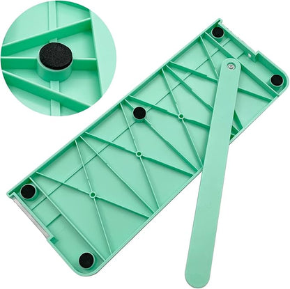 Paper Cutter, A4 Paper Trimmer with Security Safeguard & Side Ruler Portable Straight Edge Cutter for Scrapbooking Craft Paper, Photos, Label, Cardstock (Green)